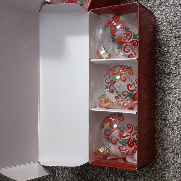 IKEA Holiday Ikea Vinterfint Hand Blown Glass Ball Ornaments Set Of